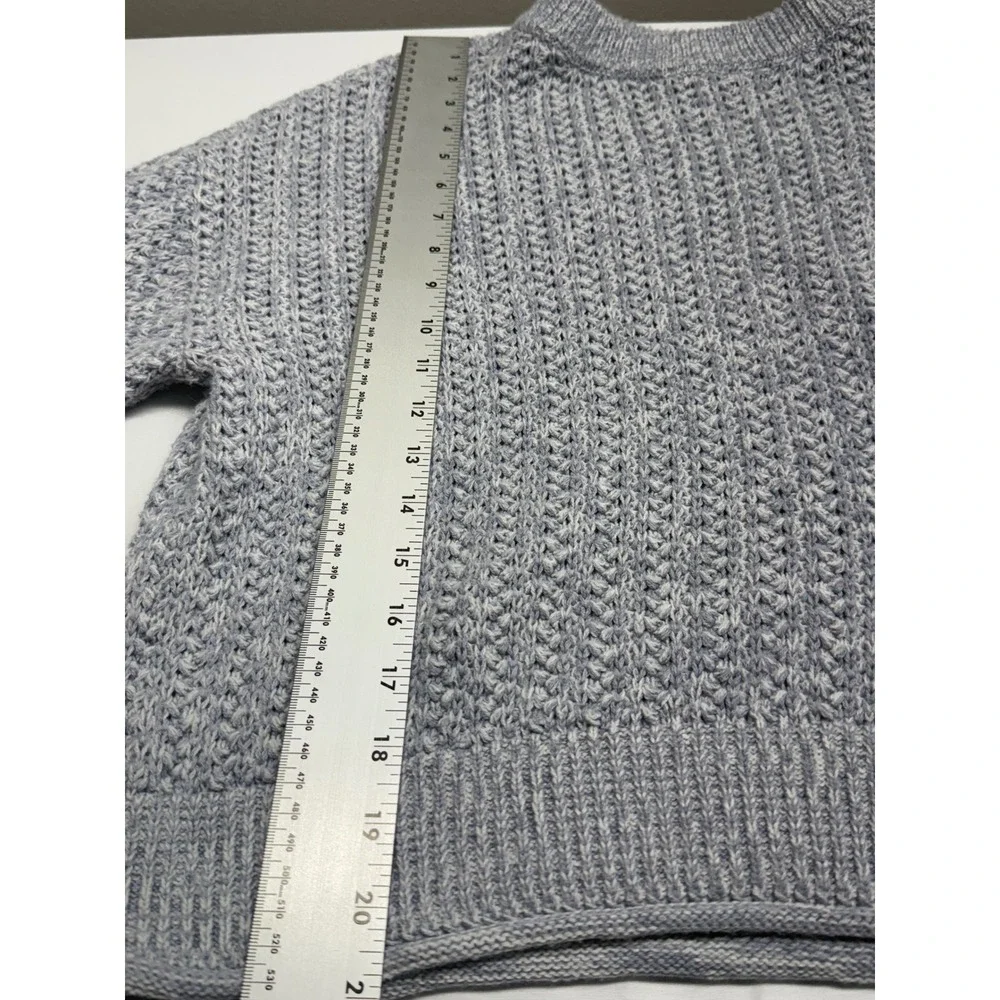 Universal‎ Thread Womens Blue Marled Chunky Knit Crewneck Sweater Small Comfy